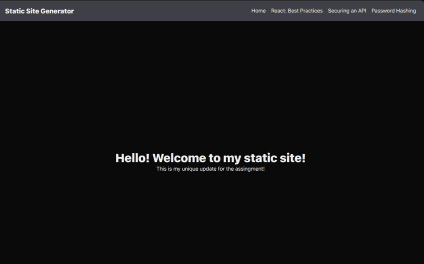 Static Portfolio Website screenshot